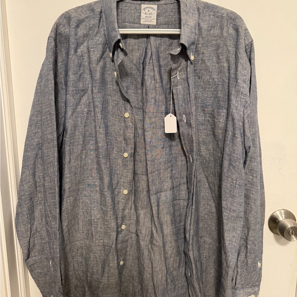 Brooks Brothers Casual Blue Button-Down Shirt